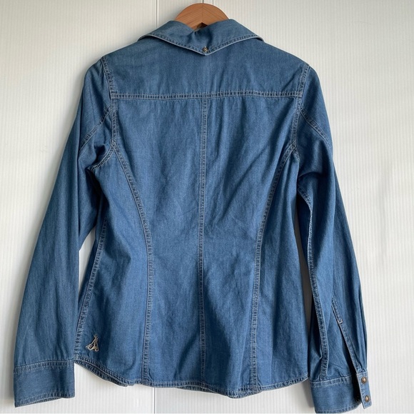 Pendleton Blue Denim Shirt button down western style jean shirt - Picture 8 of 9